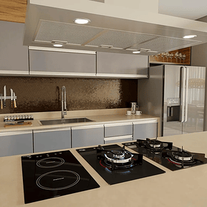 FISCHER COOKTOP À GÁS 2 BOCAS FIT LINE MESA VIDRO PRETO BIVOLT - 27185-60015