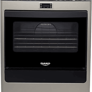 Fogão 5 bocas Dako Supreme Timer Glass Titanium com mesa de vidro