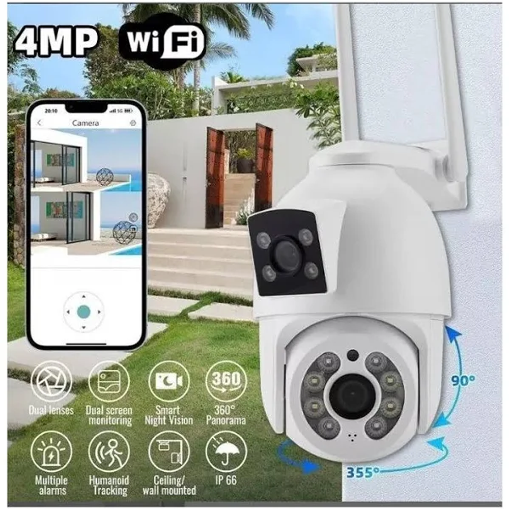 Camara Wifi Motorizada Doble Lente Microfono y Altavoz APP YOOSEE