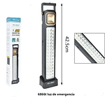 Lámpara Luz Solar De Emergencia Recargable 48 Led Foco Usb Color Negro