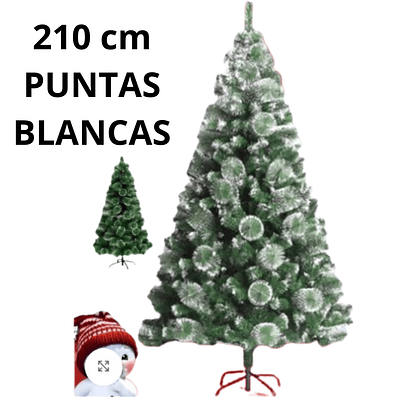 ARBOL DE NAVIDAD PUNTAS BLANCA 210CM