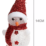 Muñeco Nieve Decoracion Luz Led Adorno Navidad 14cm