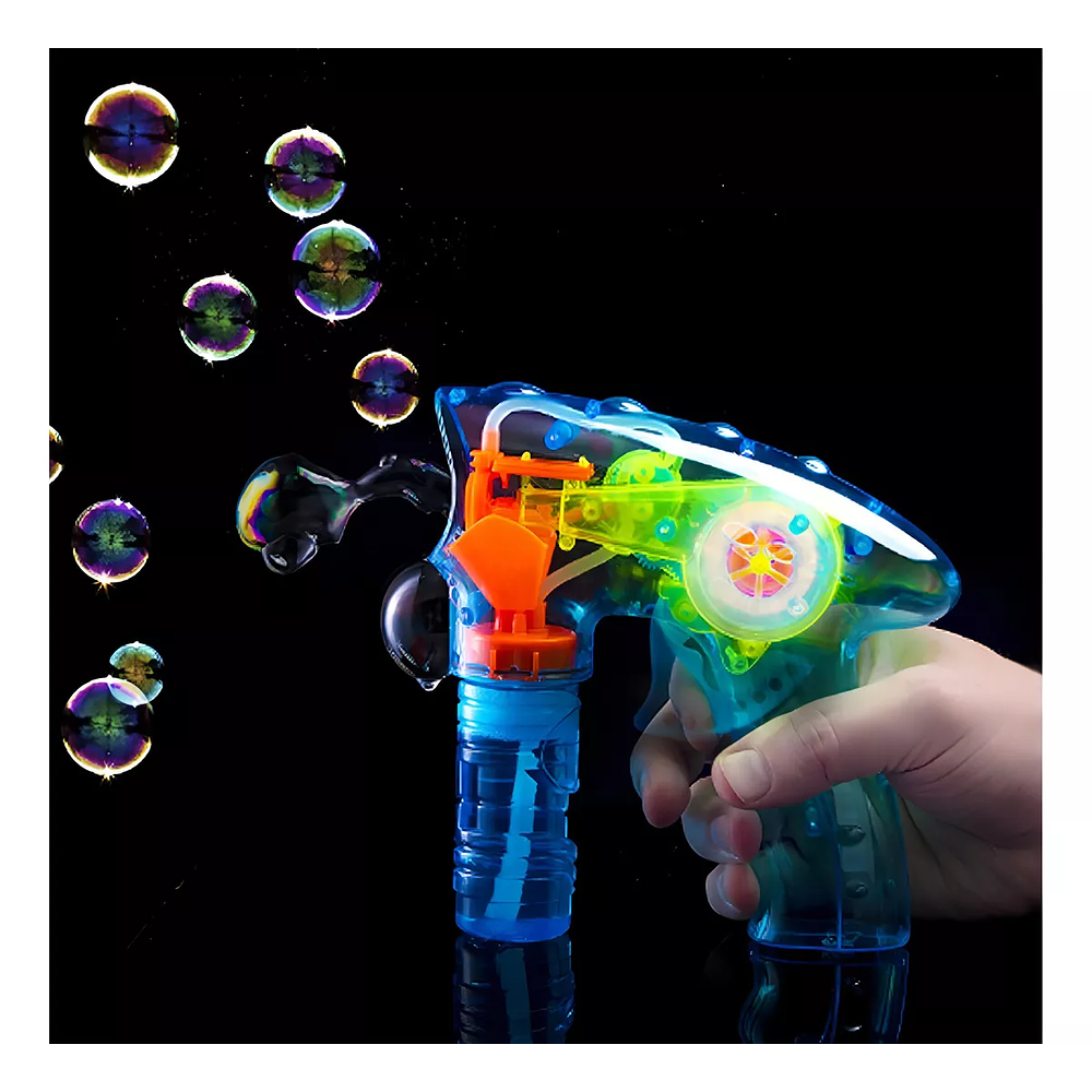 Pistola Burbuja Niños Con Luces Led Y Sonido