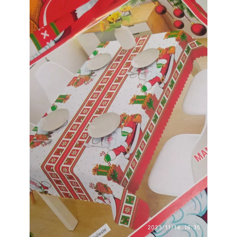 Mantel De Mesa Navideño 150 X 220 Cm (DISEÑOS REFERENCIALES)