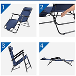 Silla Reposera Plegable Playa Camping - 2 Posiciones