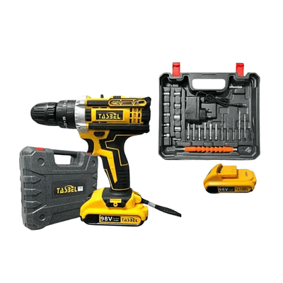 Taladro Inalámbrico 2 Baterías Amarillo