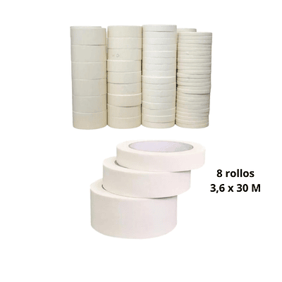 Pack 8 rollos pegote 3,6x30 M