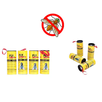 Set 4 Tiras Atrapa Moscas Adhesiva 