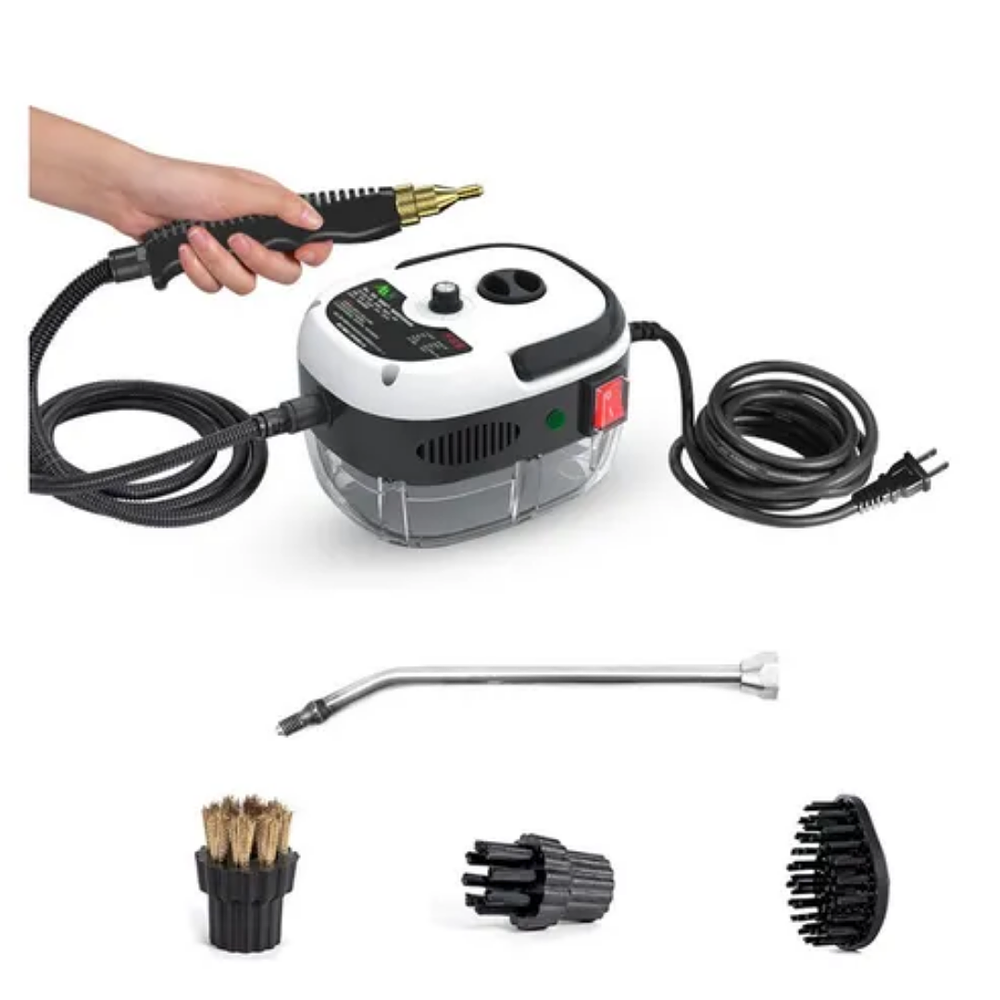 Limpiador Vapor Maquina Alta Presión Piso Tapiz Alfombra Colchón Temperatura Limpiadora Hogar Autos Cocina Baños Elimina Grasa Sarro Portátil Boquillas Accesorios