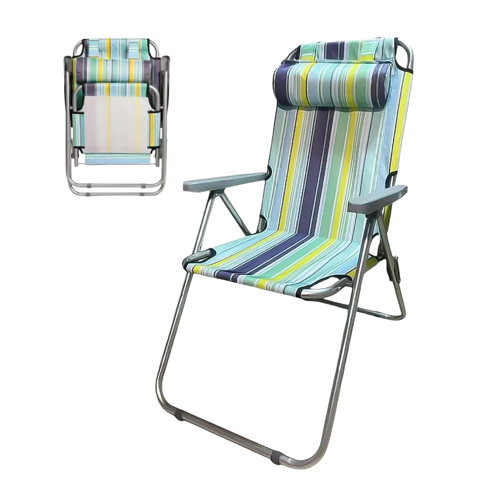 Silla Plegable Premium Acolchada Diseños Coloridos