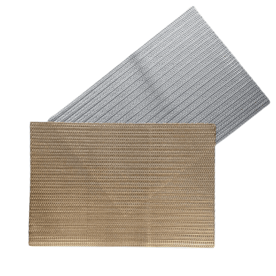 Individual Rectángulo Color Dorado o Plateado 