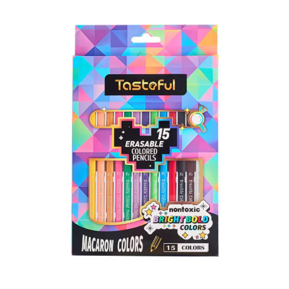 Lápices de Colores 15 pcs Colores Vibrantes 