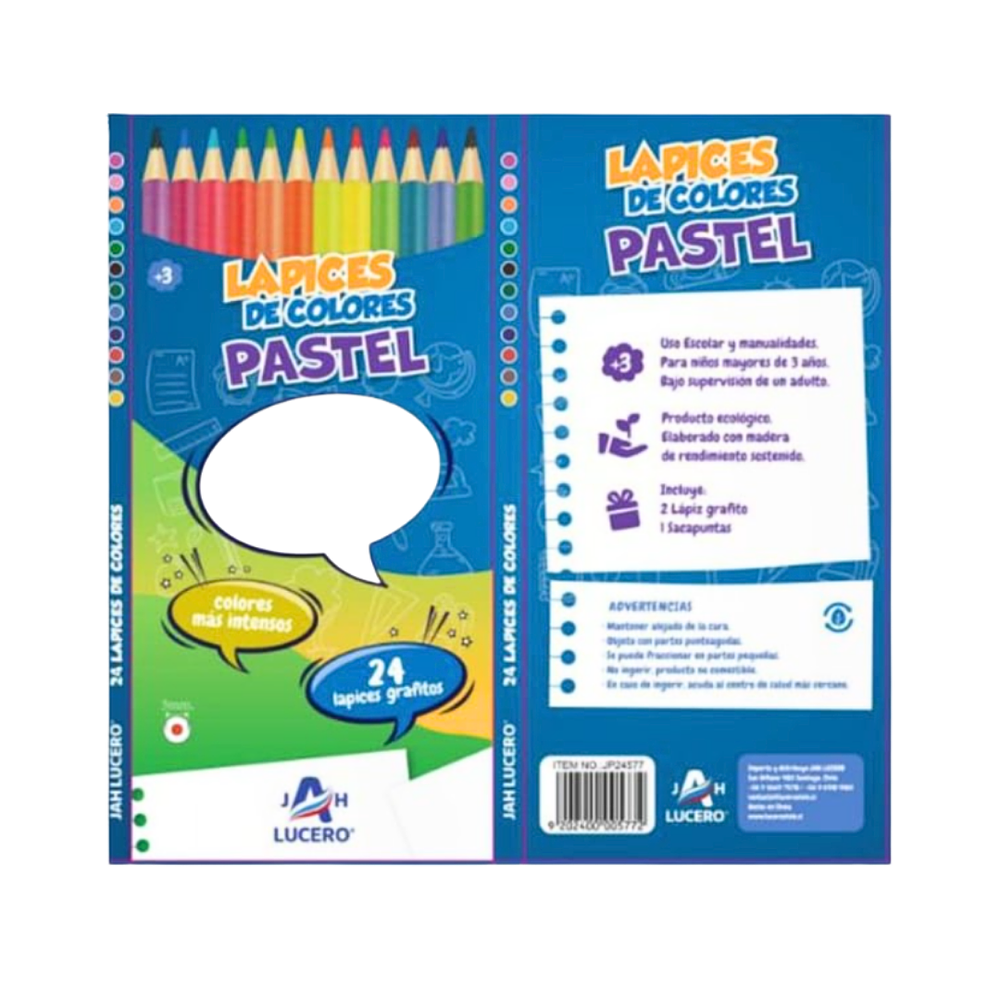 Lápices De Colores 12 pcs Colores Pasteles 