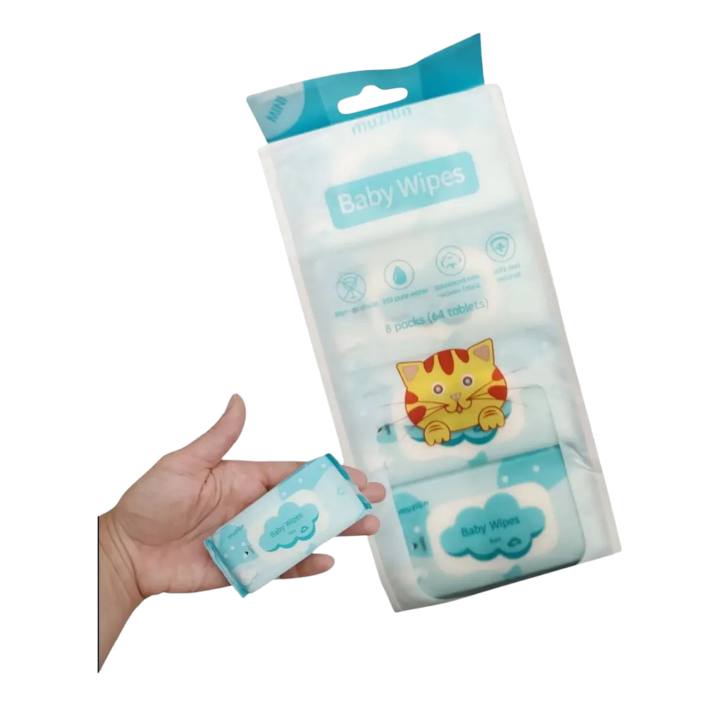 Paquete de Baby Wipes 64 uni de Mini Toallitas Húmedas