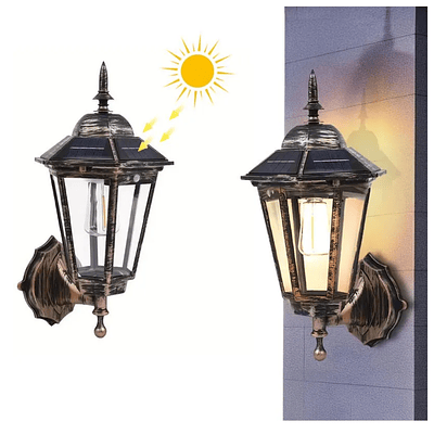 Farol Solar Estilo Vintage Terraza