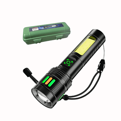 Linterna Tactica Metalica con Zoom 14 cm Recargable (Incluye Cable) Varios Modos de Luz