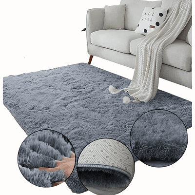Alfombra Peluda Grande 150x200 Colores