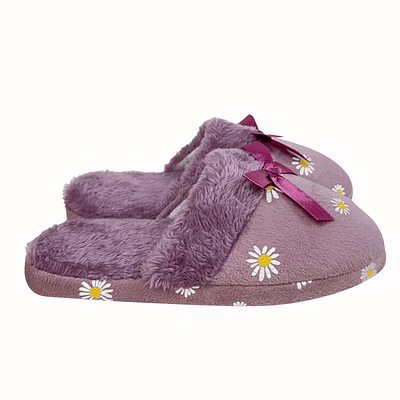 Pantuflas Peluditas Diseño flores Distintos Colores