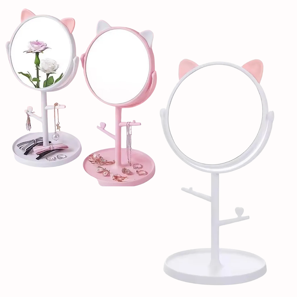Espejo con Soporte Orejas de Gatito