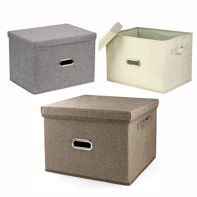 Caja Organizadora Con Tapa Colores 38x25x25