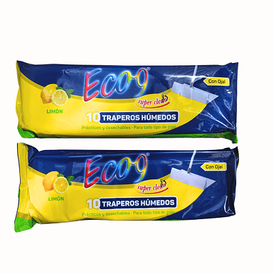 Traperos Húmedos de Limón para Piso Pack de 10 unidades Con Ojal 