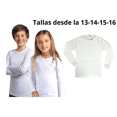 Pack 12 camisetas de Algodón para Niños Tallas 13-14-15-16