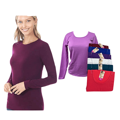  Camisetas De Polar Mujer Colores Pack 12 unidades