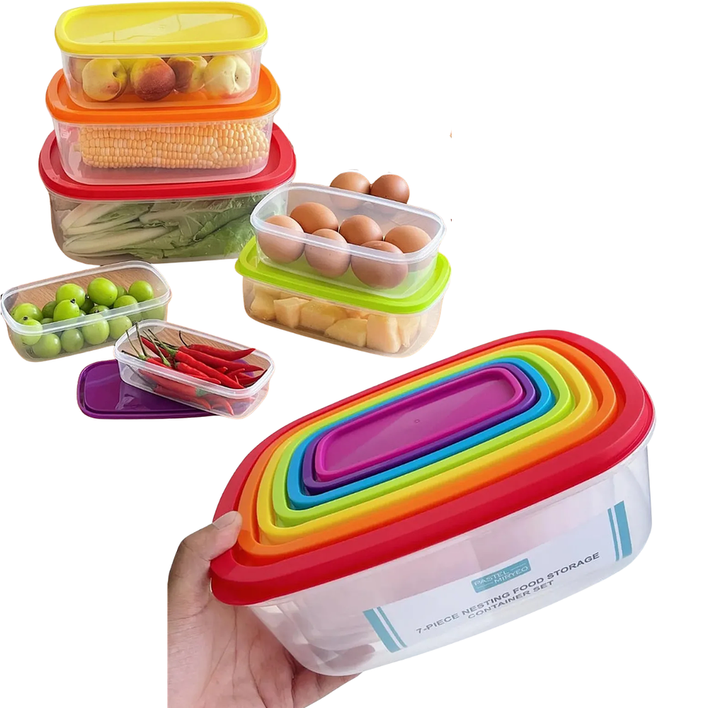 Set de 7 Tuper Distintos Tamaños 