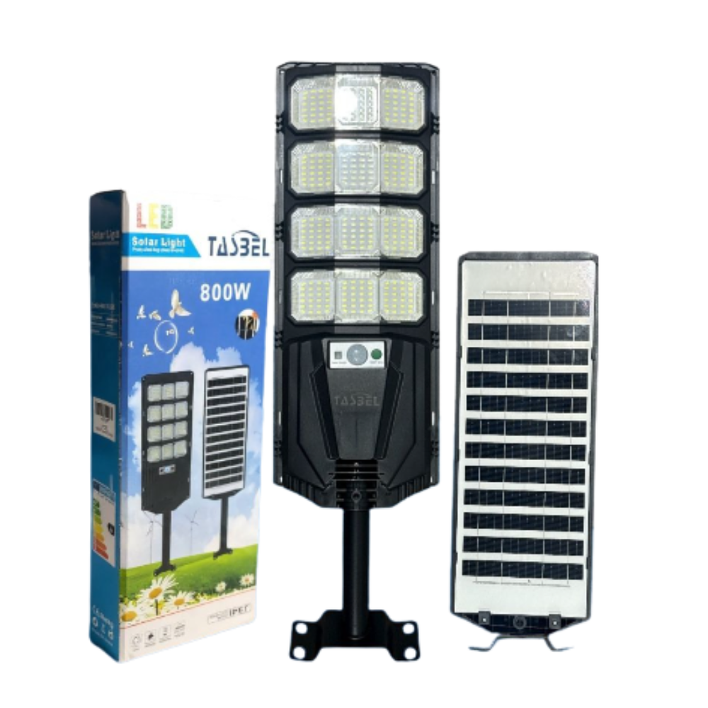 Foco Solar Tipo Poste Con Sensor de Movimiento 800 W