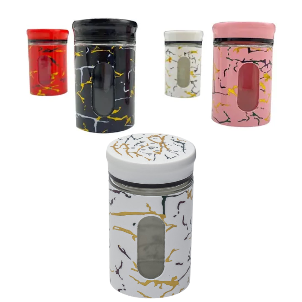 Salero Frasco Diseño Mármol Colores 9 X 5 cm