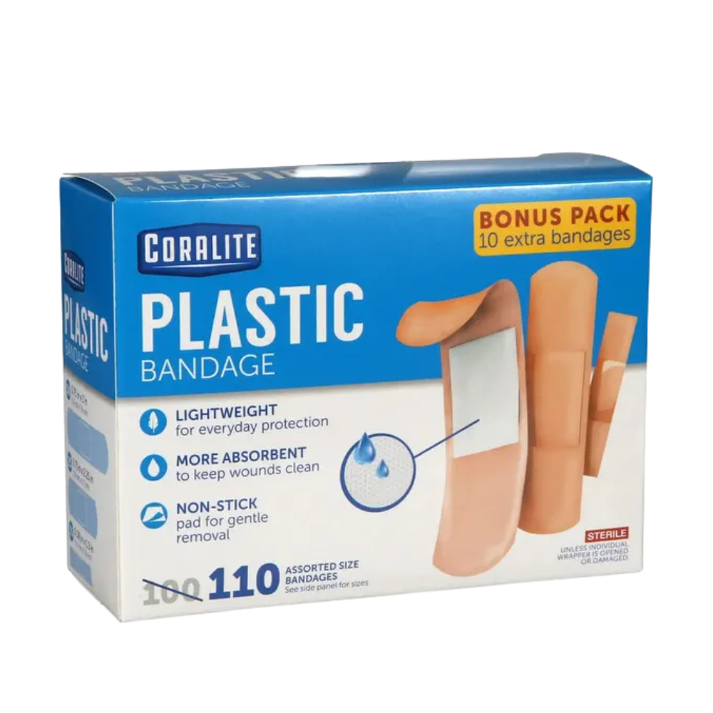 Parche Curitas Coralite 110 Unidades