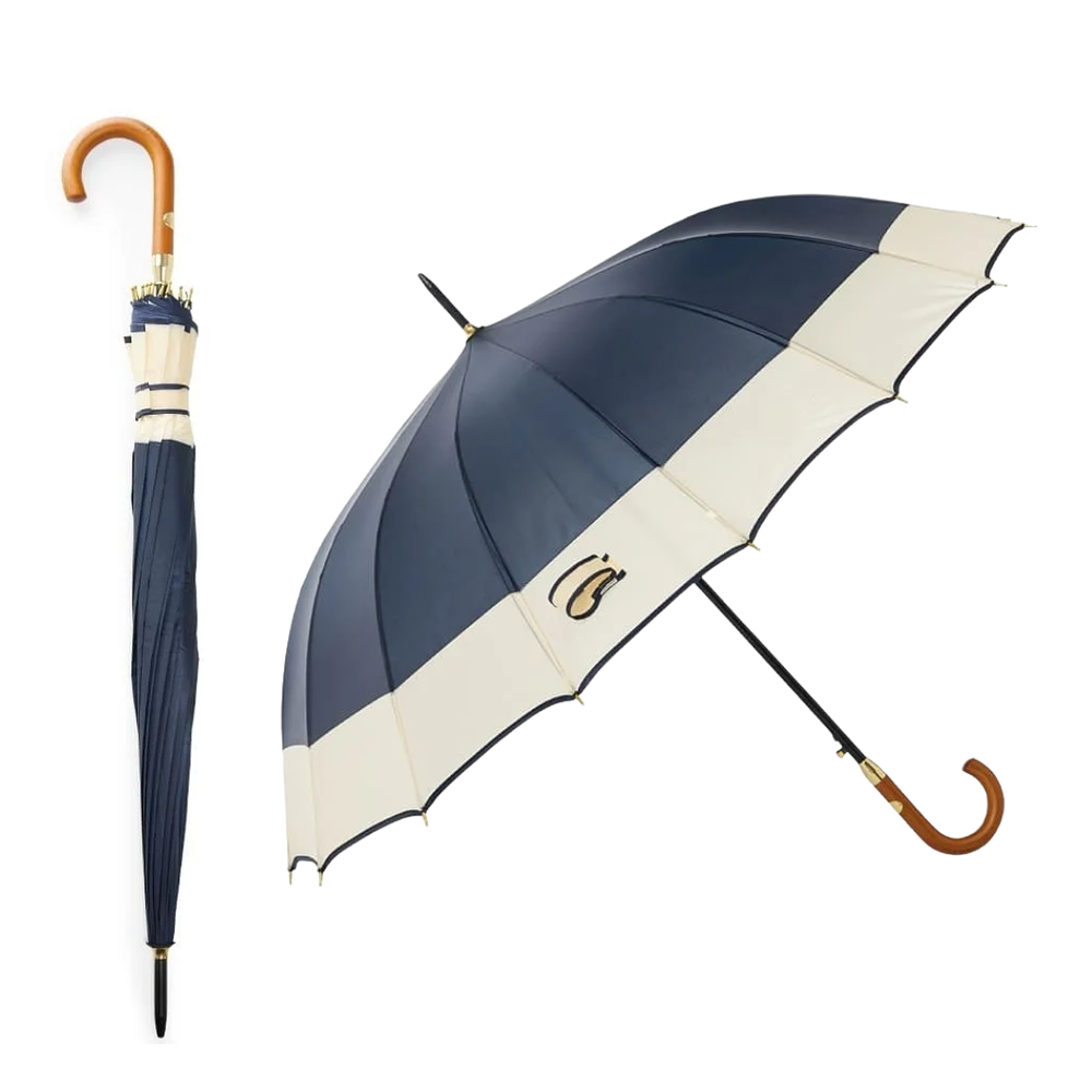 Paraguas Borde blanco 16 varillas 140 cm