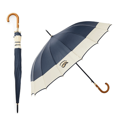 Paraguas Borde blanco 16 varillas 140 cm