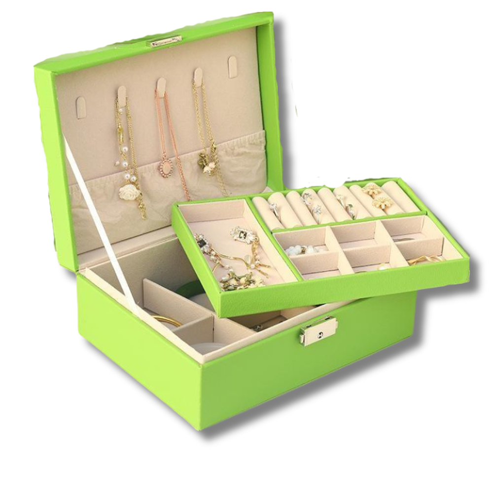 Joyero Grande Verde 2 Espacio Interior