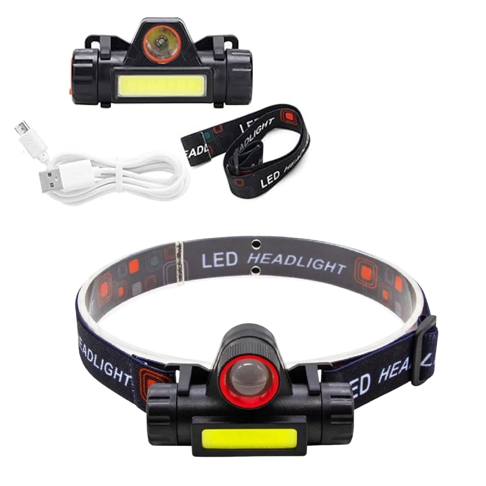 Linterna Minera Con Imán y Correa Recargable