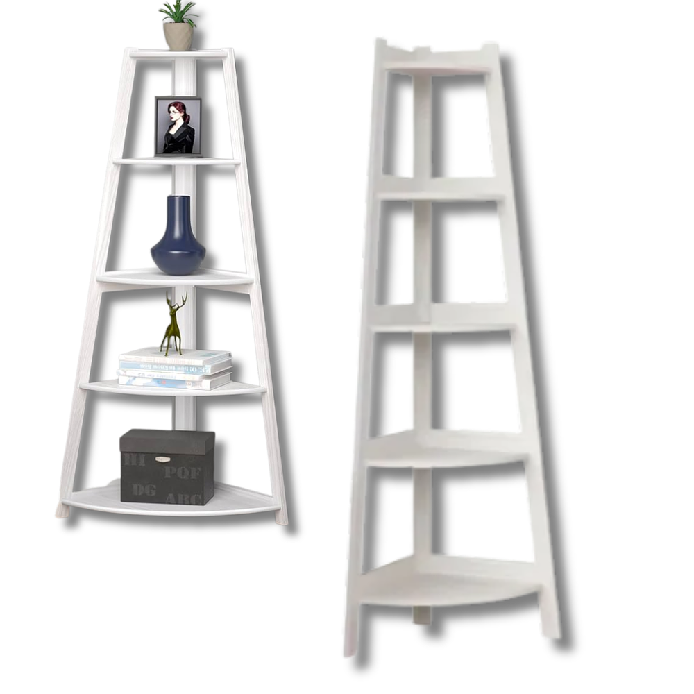 Mueble Esquinero MDF Blanco 5 Niveles 