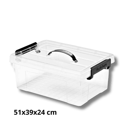 Caja Organizadora Plastica Con Tapa 35 L 51x39x24 CM 