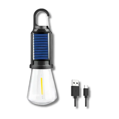 Ampolleta Solar Con Gancho Recargable