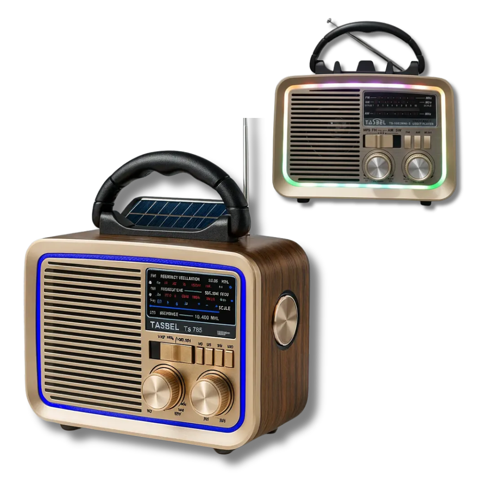 Radio Bluetooth y Solar Recargable 16x 11 cm 