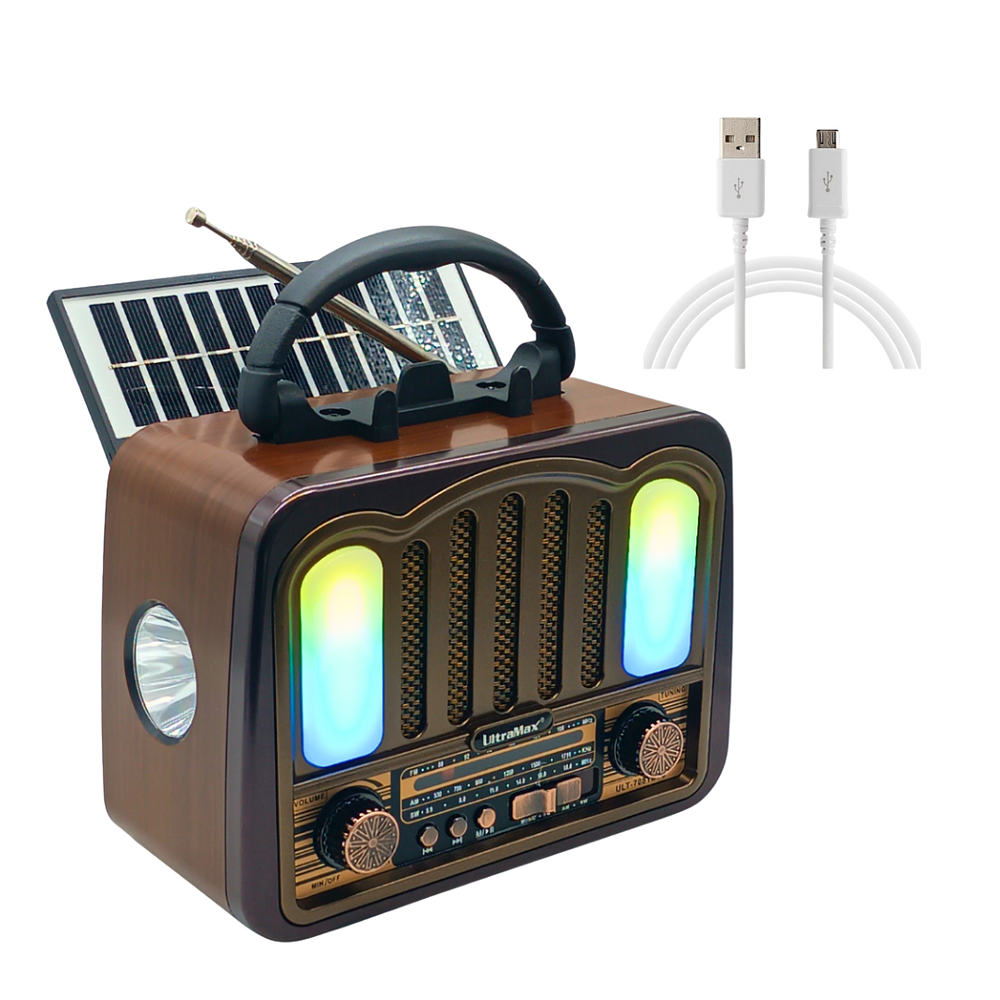 Radio Bluetooth y Solar Recargable Luces Modelo 7