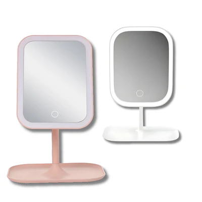 Espejo Rectangular Con Luz y Soporte Led Recargable 