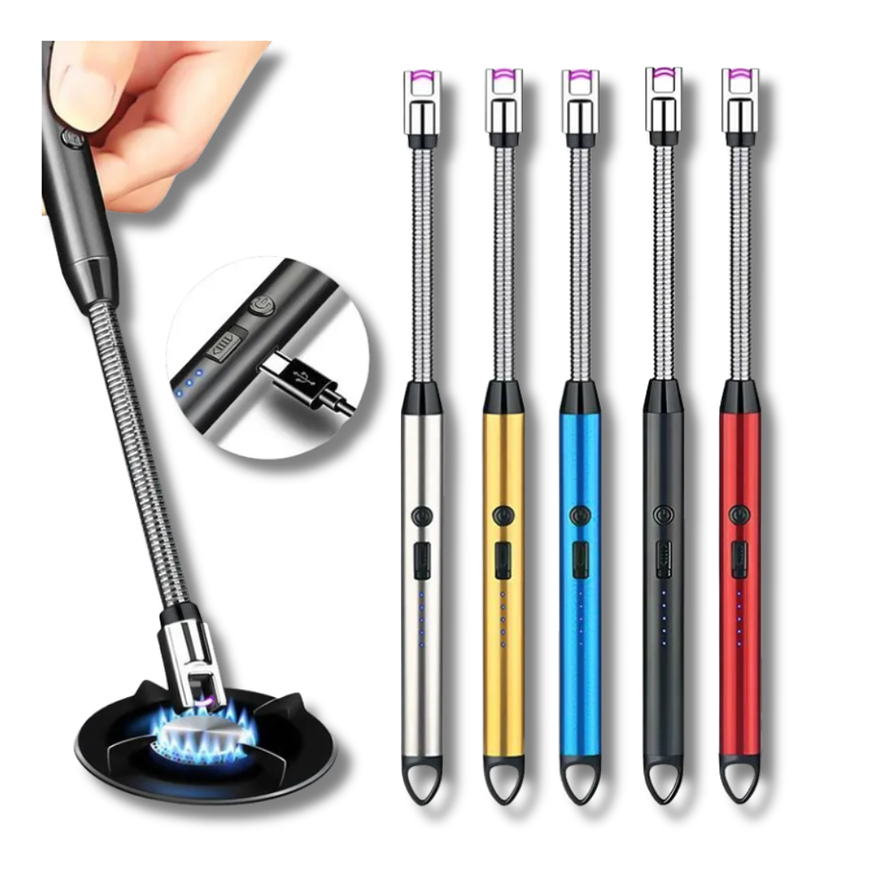 Chispero, Encendedores eléctricos de cocina de Metal,  arco a prueba de viento, vela sin llama recargable por USB