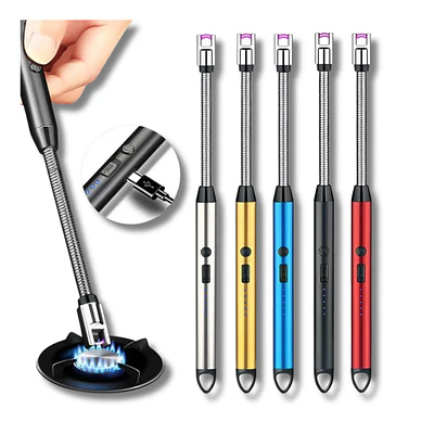Chispero, Encendedores eléctricos de cocina de Metal,  arco a prueba de viento, vela sin llama recargable por USB