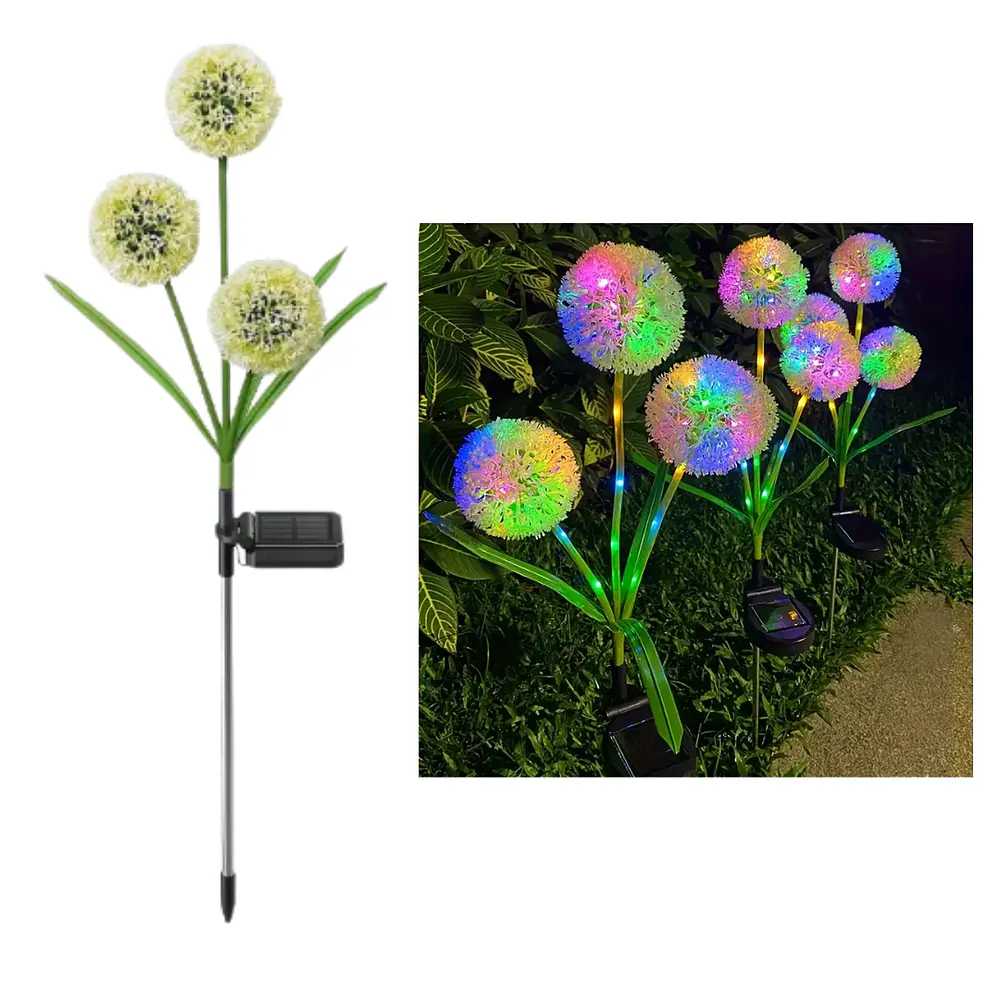 Pack 2 Flor Diente de león 3 Cabezas Solar 