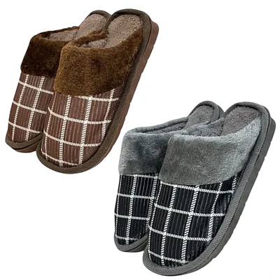 Pantuflas Con Chiporro Color Gris y Café 