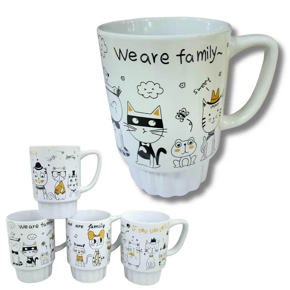 Tazón Blanco Diseño Gatitos