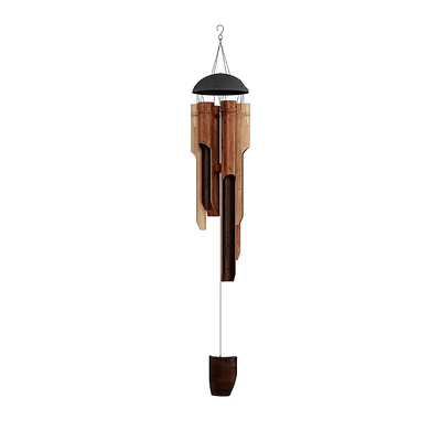 Campanillas de viento de bambú, estilo natural, de 38 pulgadas