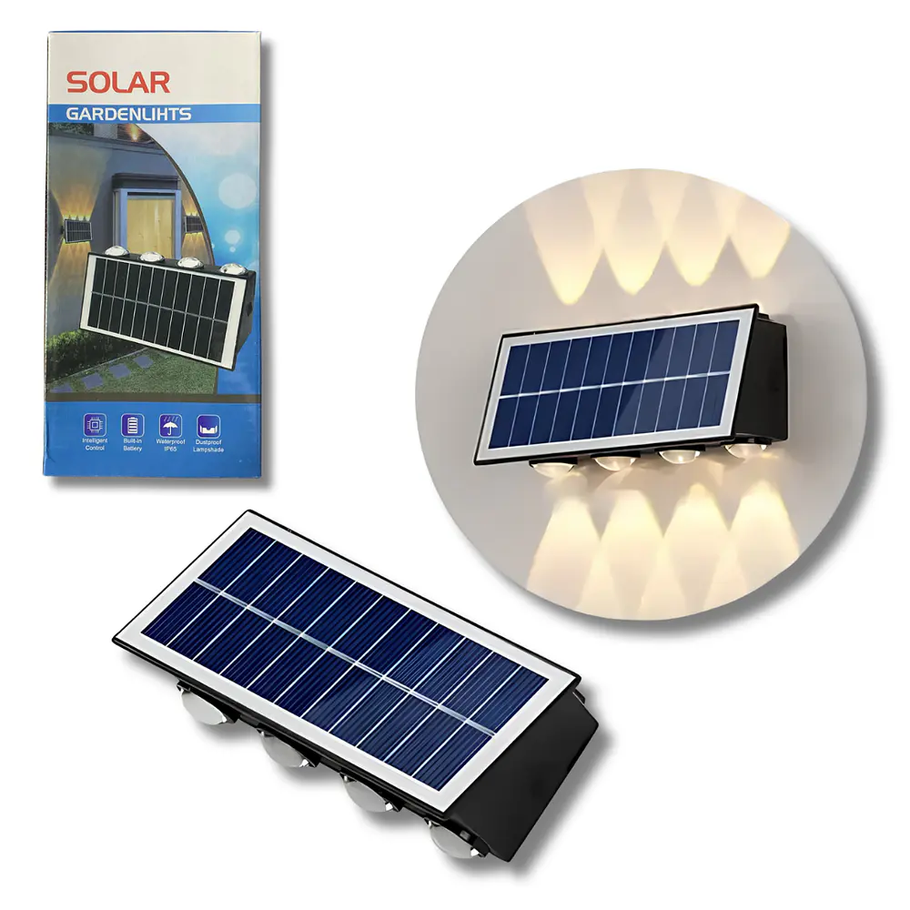 Foco Solar Garden Lights Bidireccional Luz Cálida
