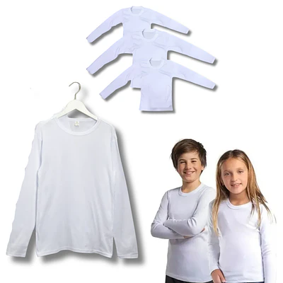 Pack Docena Camisetas Blancas Niños