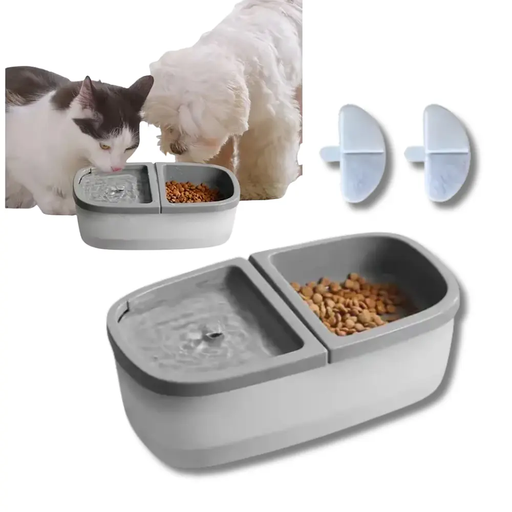 Comedero + Bebedor automático Doble Mascotas 